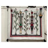 VINTAGE NAVAJO YEI TAPESTRY, 40" X 34"