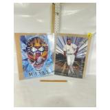2 OVERSIZED PINNACLE SPORTS CARDS, 18 3/4" X 13"