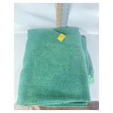 VINTAGE GREEN WOOL BLANKET, KARAKUL?