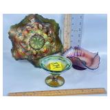 CARNIVAL GLASS FENTON HOLLY & BERRIES, MORE