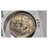 1925 50C. STONE MOUNTAIN COMMEMORATIVE 90% SILVER