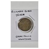 GREAT FALLS, MT RICHARD GIES TOKEN OLD WEST
