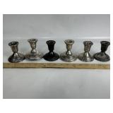 WEIGHTED STERLING SILVER CANDLE HOLDERS