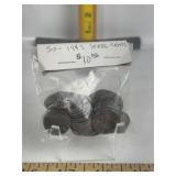 50- 1943 STEEL WHEAT CENTS