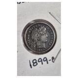 1899-P BARBER DIME