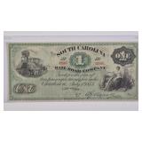 $1 1873 SOUTH CAROLINA RAILROAD FARE TICKET (CU)