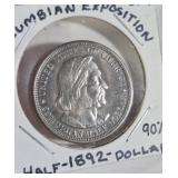 1892 50C. COLUMBIAN EXPO. 90%