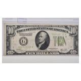 RARE 1928C $10 CHICAGO LIME GREEN NOTE (VF)