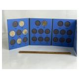 PEACE SILVER DOLLAR COLLECTOR BOOK W/ 4 COINS