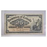 1900 CANADA 25C FRACTIONAL CURRENCY