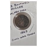 1863 TROY, NEW YORK CIVIL WAR TOKEN OLIVER BOUTWEL