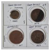 GREAT BRITAIN LARGE CENTS & 1908 NETHERLANDS