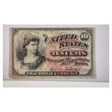10 CENT 4TH ISSUE FRACTIONAL CURRENCY (VF+)