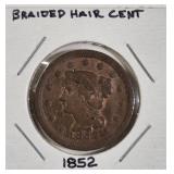 1852 BRAIDED HAIR LARGE CENT