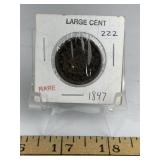 1847 BRAIDED HAIR LARGE CENT
