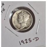 1925-D MERCURY DIME