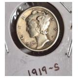 1919-S MERCURY DIME