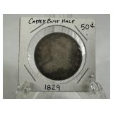 1829 CAPPED BUST HALF DOLLAR