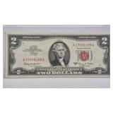 1963A $2 RED SEAL LEGAL TENDER NOTE (VF+)