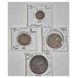 SILVER PANAMA BALBOA 4 COIN SET