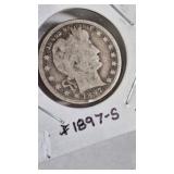 KEY DATE 1897-S BARBER QUARTER