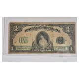 1917 $1 DOMINION OF CANADA BANK NOTE (VG)