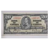 1937 $20 CANADA BANK NOTE (VF)