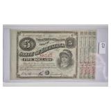 1870's LOUISIANA $5 BOND (CU)