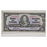 1937 $10 CANADA BANK NOTE (VF)