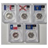 2004-S SILVER STATEHOOD QUARTER SET PCGS PR69DCAM