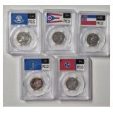 2002-S SILVER STATEHOOD QUARTER SET PCGS PR69DCAM