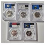 5- 2001-S SILVER STATEHOOD QUARTERS PCGS PR69DCAM