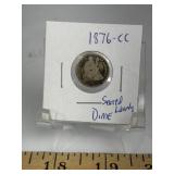 1876-CC SEATED LIBERTY DIME