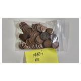 1940's BAG OF PENNIES
