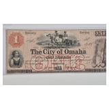 NEBRASKA TERRITORY $1 OBSOLETE CURRENCY