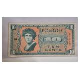 U.S. MILITARY CERTIFICATE 10C. SERIES 541 (VF++)