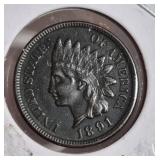 1891 CHOCOLATE BROWN INDIAN HEAD CENT (AU)