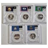 2007-S SILVER STATEHOOD QUARTER SET PCGS PR69DCAM