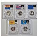 2008-S SILVER STATEHOOD QUARTER SET PCGS PR69DCAM