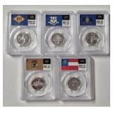 1999-S SILVER STATEHOOD QUARTER SET PCGS PR69DCAM