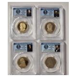 4-- 2011-S PRESIDENT DOLLAR SET PCGS PR69DCAM