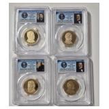 4-- 2012-S PRESIDENT DOLLAR SET PCGS PR69DCAM
