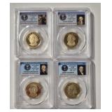 4-- 2007-S PRESIDENT DOLLAR SET PCGS PR69DCAM