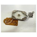 STERLING & CAMPHOR GLASS PENDANT
