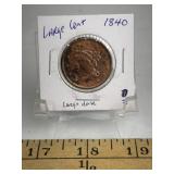 1840 BRAIDED HAIR LARGE CENT (LARGE DATE)