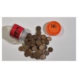 CUP OF 1950's LINCOLN PENNIES
