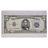 1934B VINSON $5 *STAR* SILVER CERTIFICATE (VF++)