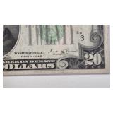 1934B VINSON $20 FEDERAL RESERVE NOTE (VF+)