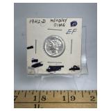 1942-D MERCURY DIME (XF)
