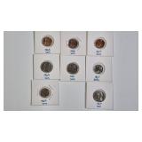 8 - 'SMS' SPECIAL MINT SET COINS 1965, 66, 67